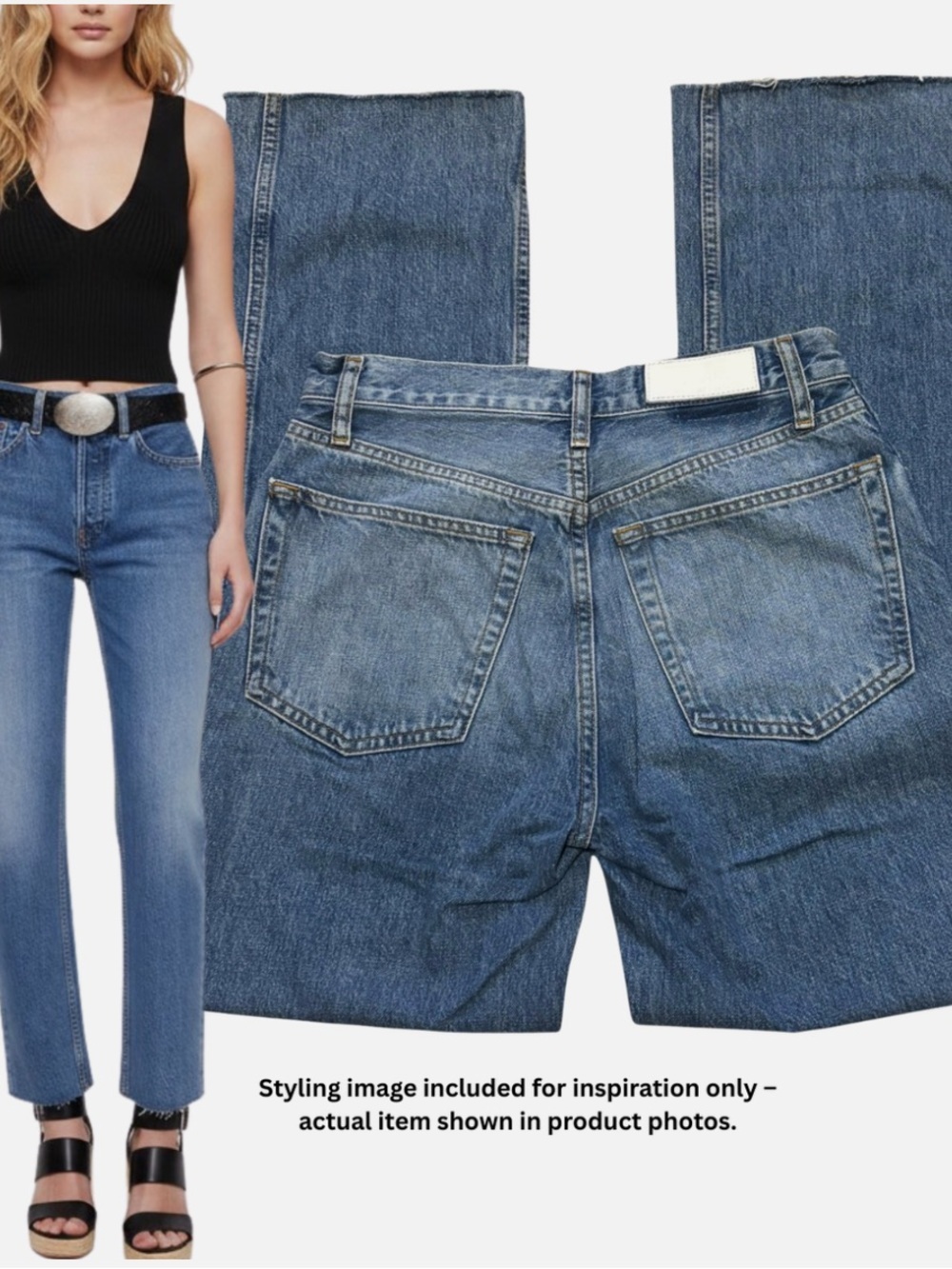 Re/Done 90s High Rise Loose Jeans
Button Fly Sz 27 MSRP$275